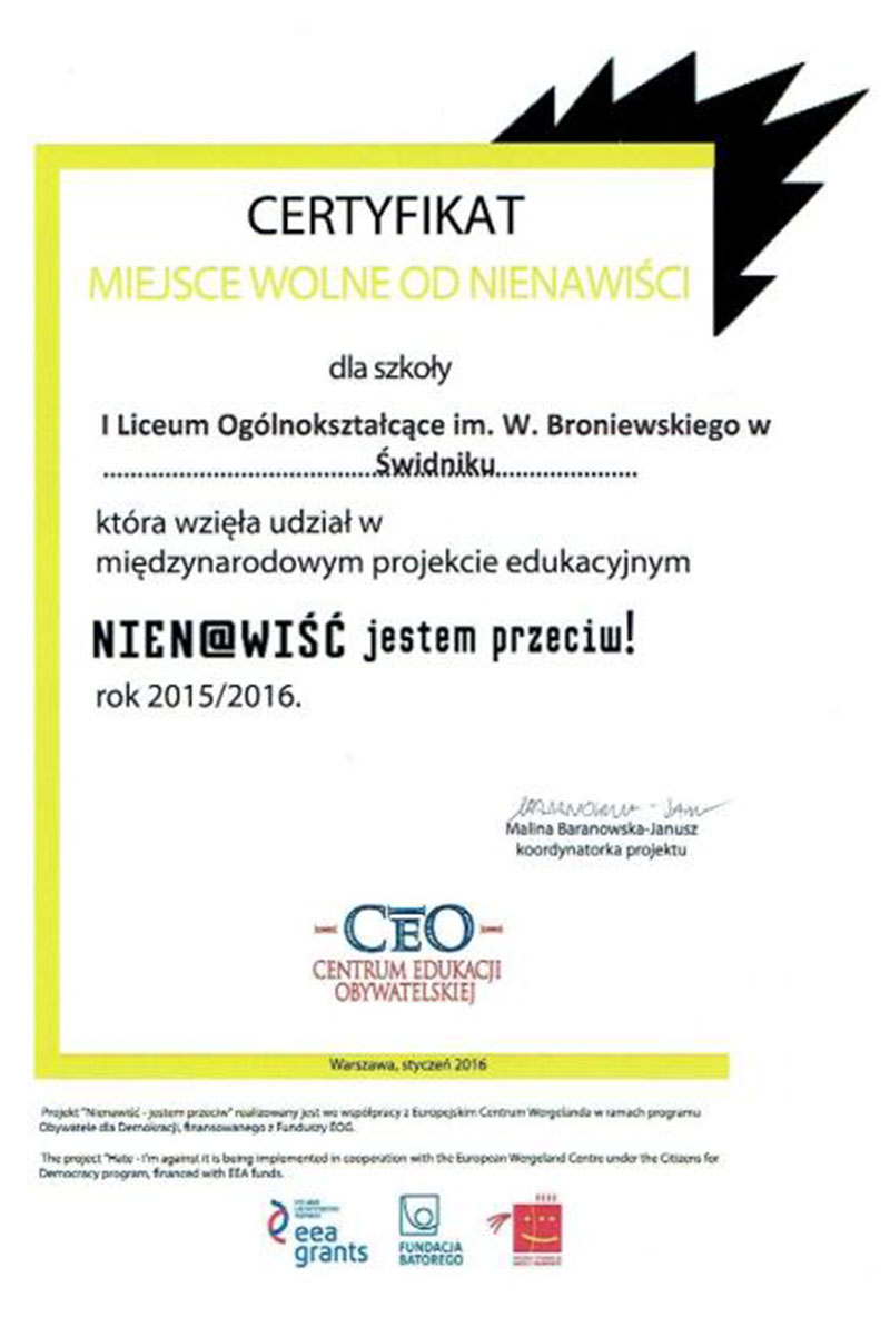 miejsce wolne od nienawisci